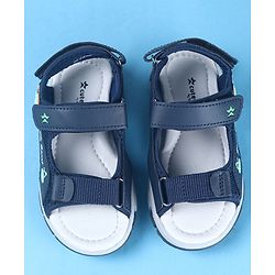 Cute Walk by Babyhug Velcro Closure Sandals with Vehicle Applique - Brown