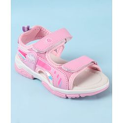 Cute Walk by Babyhug Velcro Closure Sandals with Text Applique - Pink