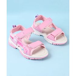 Cute Walk by Babyhug Velcro Closure Sandals with Text Applique - Pink