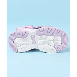 Cute Walk by Babyhug Velcro Closure Sandals with Text Applique - Purple