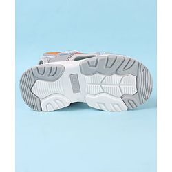 Cute Walk by Babyhug Velcro Closure Sandals with Text Applique - Grey