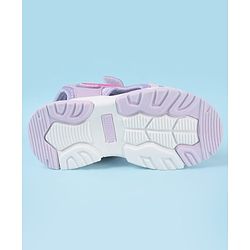 Cute Walk by Babyhug Velcro Closure Sandals with Tape & Text Applique - Purple