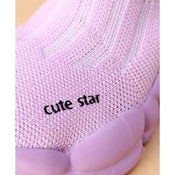 Cute Walk by Babyhug Casual Shoes Solid Color With Logo Print  - Black