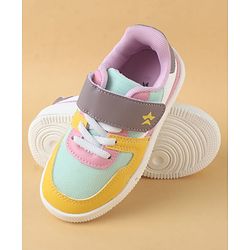 Cute Walk by Babyhug Casual Shoes with Velcro Closure & Lace Detailing - Purple