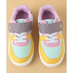 Cute Walk by Babyhug Casual Shoes with Velcro Closure & Lace Detailing - Purple