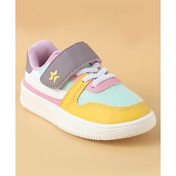 Cute Walk by Babyhug Casual Shoes with Velcro Closure & Lace Detailing - Purple