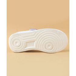 Cute Walk by Babyhug Casual Shoes with Velcro Closure & Lace Detailing - Purple