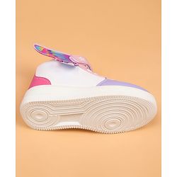 Cute Walk by Babyhug Casual Shoes with Velcro Closure & Tape Detailing & Butterfly Wings Applique - Purple
