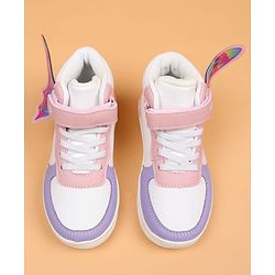 Cute Walk by Babyhug Casual Shoes with Velcro Closure & Tape Detailing & Butterfly Wings Applique - Purple
