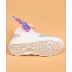 Cute Walk by Babyhug Casual Shoes with Velcro Closure & Tape Detailing & Butterfly Wings Applique - Purple