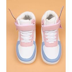 Cute Walk by Babyhug Casual Shoes with Velcro Closure & Tape Detailing & Butterfly Wings Applique - Purple
