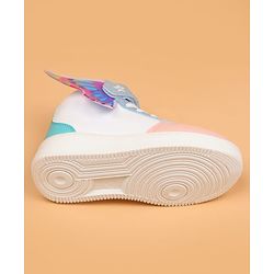 Cute Walk by Babyhug Casual Shoes with Velcro Closure & Tape Detailing & Butterfly Wings Applique - Purple