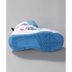 Cute Walk by Babyhug Sneaker Shoes with Velcro Closure Lace Detailing & Girls Rule Print - Pink