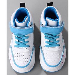 Cute Walk by Babyhug Sneaker Shoes with Velcro Closure Lace Detailing & Girls Rule Print - Pink