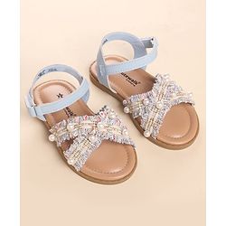 Cute Walk by Babyhug Velcro Closure Sandals With Pearl Detailing - Pink