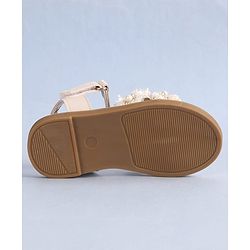 Cute Walk by Babyhug Velcro Closure Sandals With Pearl Detailing - Pink