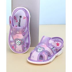Cute Walk by Babyhug Velcro Closure Sandal With Mesh - Purple