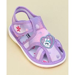 Cute Walk by Babyhug Velcro Closure Sandal With Mesh - Purple