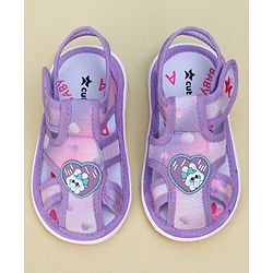 Cute Walk by Babyhug Velcro Closure Sandal With Mesh - Purple