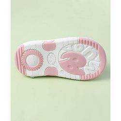 Cute Walk by Babyhug Velcro Closure Sandals With Floral Print & Applique - Purple