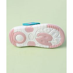 Cute Walk by Babyhug Velcro Closure Sandals With Floral Print & Applique - Purple
