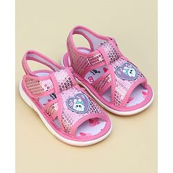 Cute Walk by Babyhug Sandals With Velcro Closure & Sequin Detailing - Purple