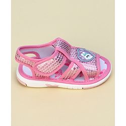 Cute Walk by Babyhug Sandals With Velcro Closure & Sequin Detailing - Purple