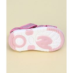 Cute Walk by Babyhug Sandals With Velcro Closure & Sequin Detailing - Purple