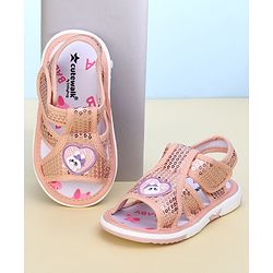 Cute Walk by Babyhug Sandals With Velcro Closure & Sequin Detailing - Purple
