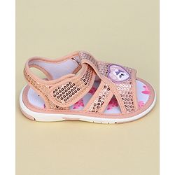 Cute Walk by Babyhug Sandals With Velcro Closure & Sequin Detailing - Purple