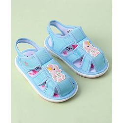 Cute Walk by Babyhug Velcro Closure Sandals With Mesh - Blue