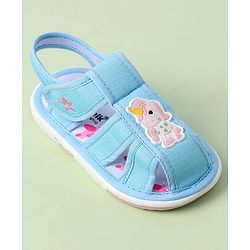 Cute Walk by Babyhug Velcro Closure Sandals With Mesh - Blue