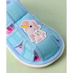 Cute Walk by Babyhug Velcro Closure Sandals With Mesh - Blue