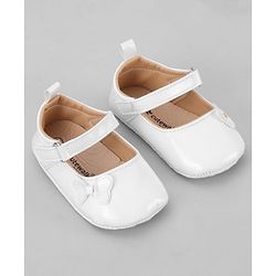 Cute Walk by Babyhug Velcro Closure Booties with Bow Applique - Pink