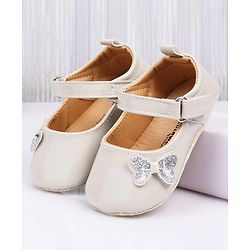 Cute Walk by Babyhug Velcro Closure Booties with Bow Applique - Pink