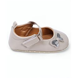 Cute Walk by Babyhug Velcro Closure Booties with Bow Applique - Pink