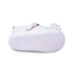 Cute Walk by Babyhug Booties with Velcro Closure & Floral Applique - White