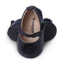 Cute Walk by Babyhug Booties with Velcro Closure & Floral Applique - White