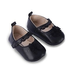 Cute Walk by Babyhug Booties with Velcro Closure & Floral Applique - White