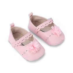Cute Walk by Babyhug Booties with Velcro Closure & Floral Applique - White