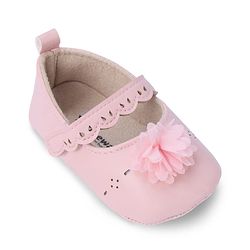 Cute Walk by Babyhug Booties with Velcro Closure & Floral Applique - White