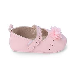 Cute Walk by Babyhug Booties with Velcro Closure & Floral Applique - White