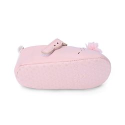 Cute Walk by Babyhug Booties with Velcro Closure & Floral Applique - White