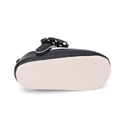 Cute Walk by Babyhug Booties with Velcro Closure & Bow Applique - Black