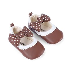 Cute Walk by Babyhug Booties with Velcro Closure & Bow Applique - Black