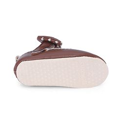 Cute Walk by Babyhug Booties with Velcro Closure & Bow Applique - Black