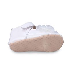 Cute Walk by Babyhug Booties with Velcro Closure & Floral Applique - White