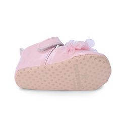 Cute Walk by Babyhug Booties with Velcro Closure & Floral Applique - White