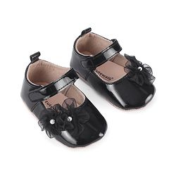 Cute Walk by Babyhug Booties with Velcro Closure & Floral Applique - White