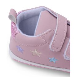 Cute Walk by Babyhug Booties with Velcro Closure - Pink
